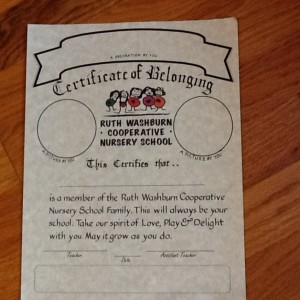 Certificate of Belonging