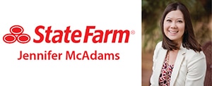 a logo for Jennifer McAdams State Farm